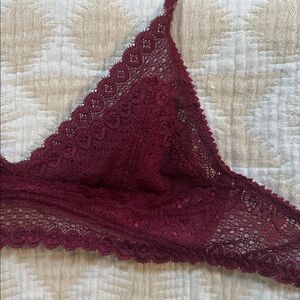 Urban Outfitters Burgundy Lace Bralette
